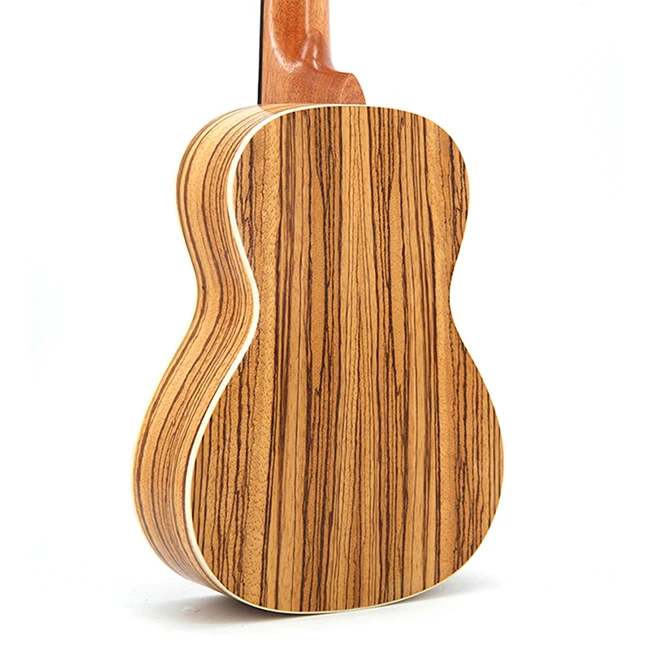 2020 Hot Sale Engraving Ukulele Concert 23 Inch koa Ukulele Zebra Wood China Baritone Ukulele Tonor