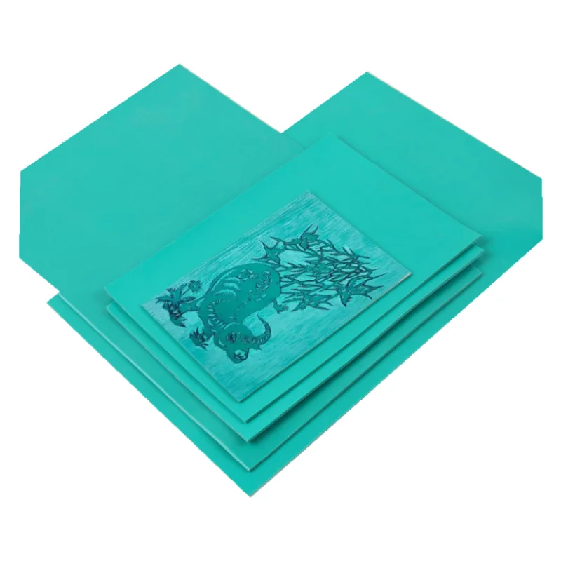 BESTLINE Rubber Stamp Carving Blocks set PVC soft Linoleum Stamp Block with lino cutter tools for Engraving Crafts Printmaking