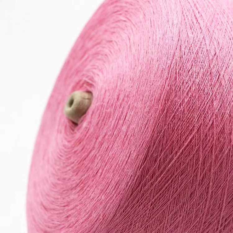 China Factory Wholesale natural color and dyed hemp yarn for weaving 2/30S 45% Cotton 55% Linen yarn