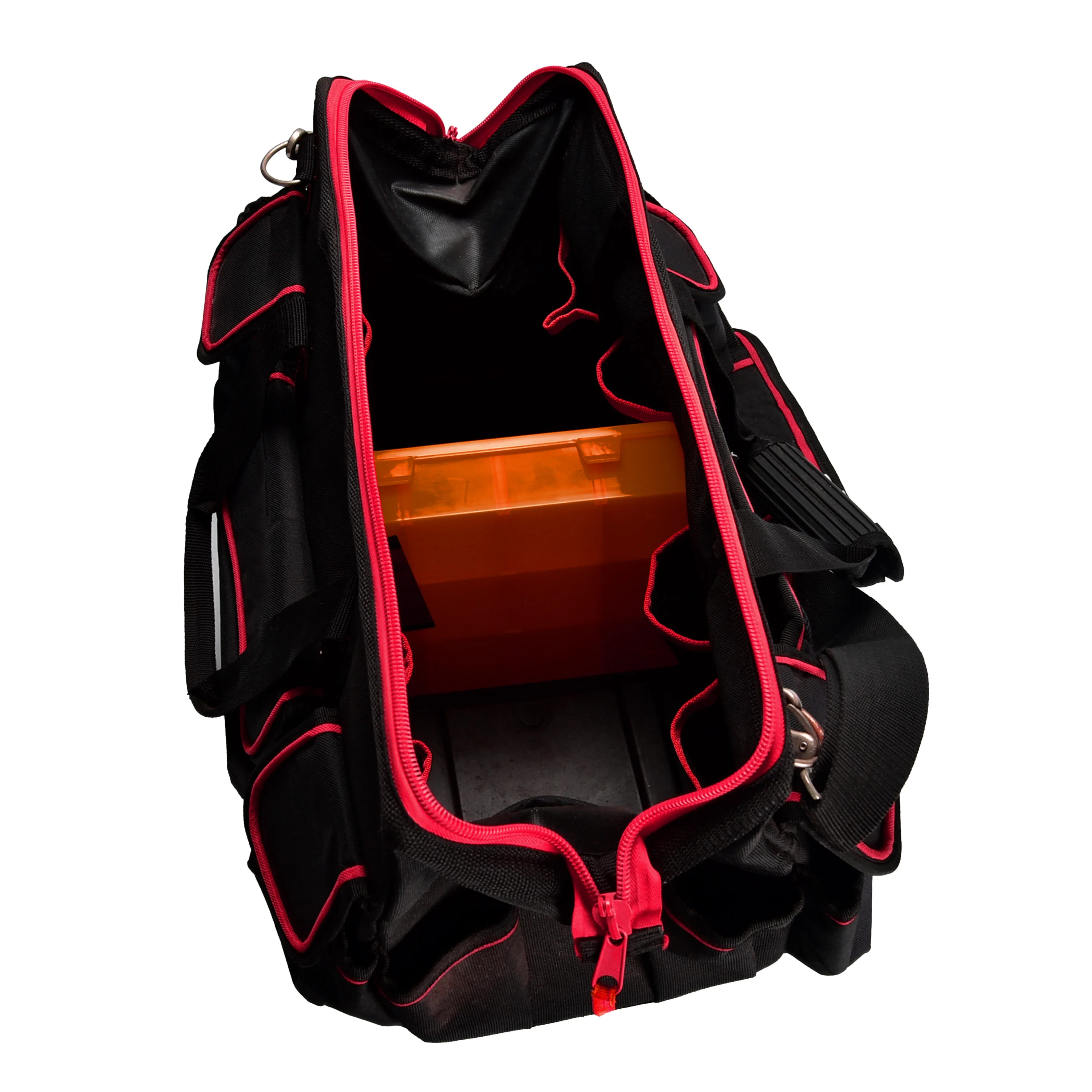 Factory Direct Sale Professional Engineer Mechanician 600D Polyester Plastic Bottom Storage Tool Box Bag