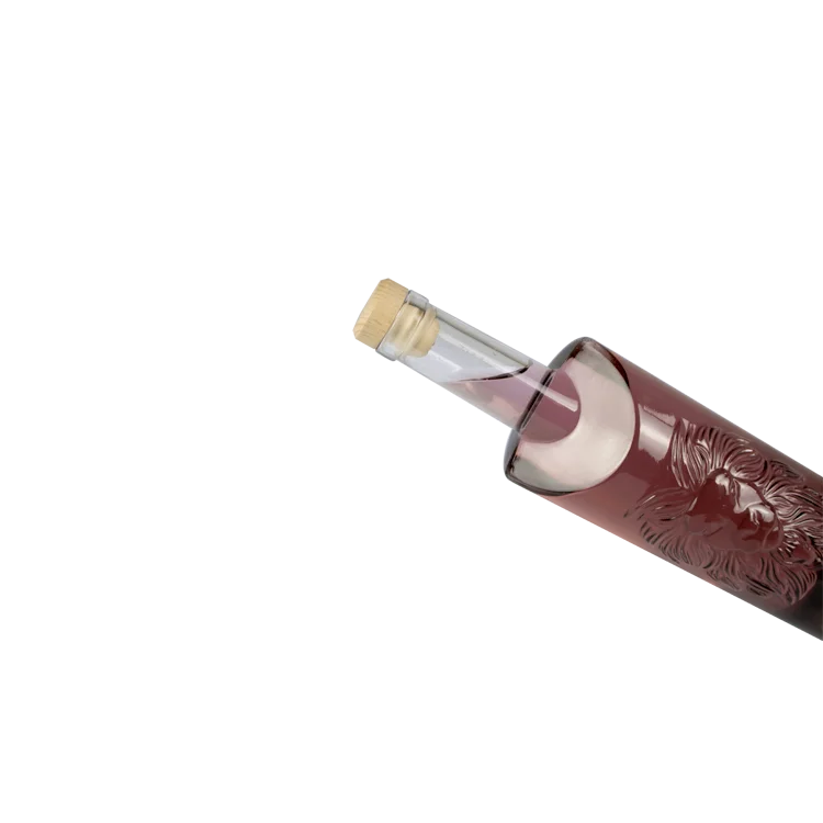 Customized Logo Liquor Bottle China Supplier Glass Food Grade 750ml Round Glass Bottle