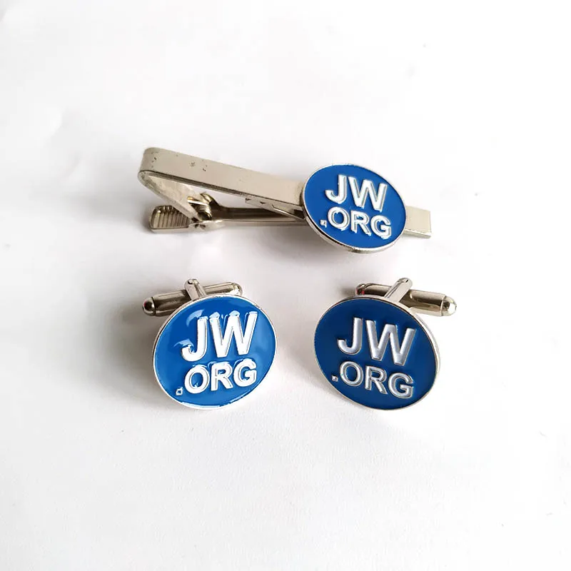 
Fashion accessory custom hot selling JW.ORG metal brass promotional tie clips 