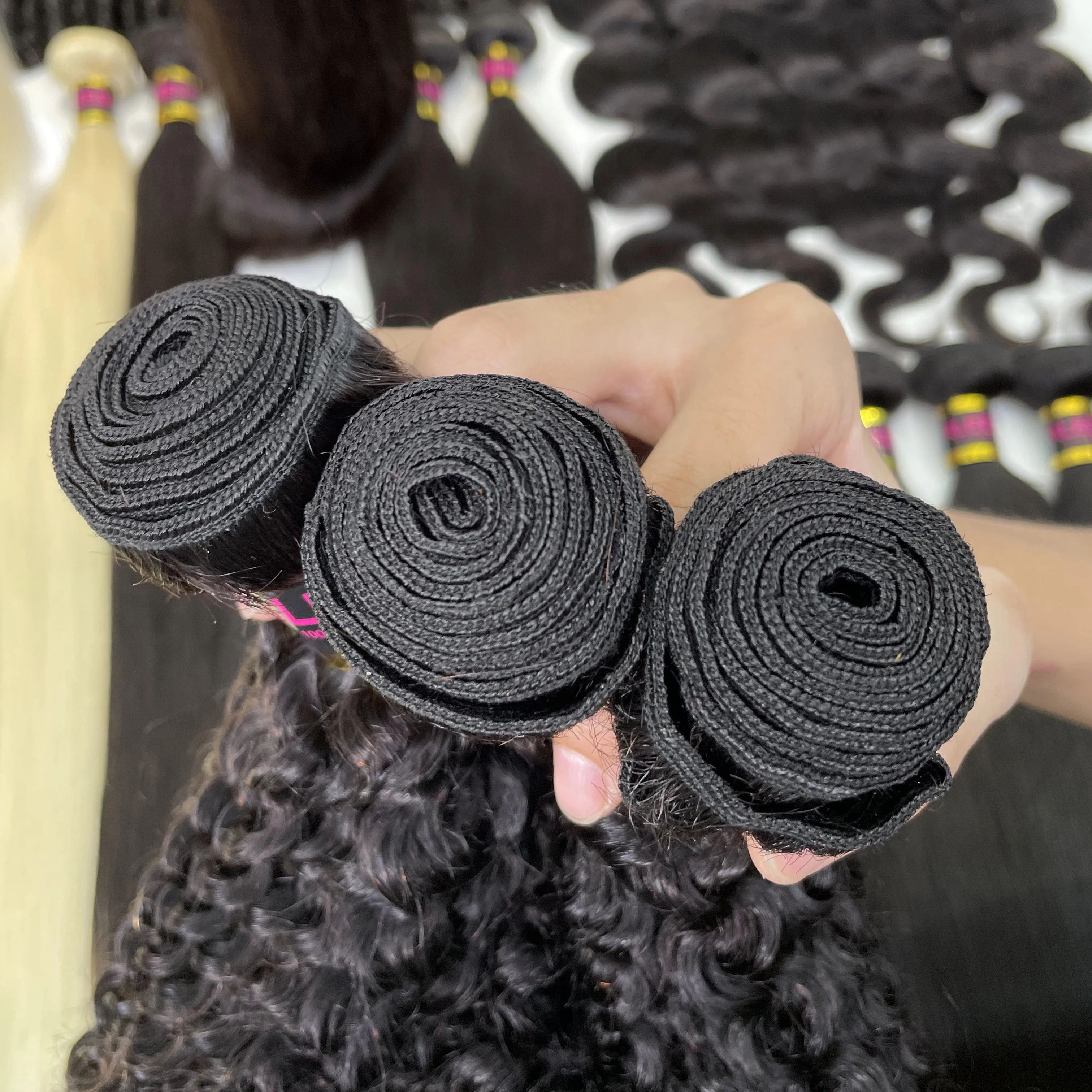 Wholesale Hair Vendors Raw Indian Hair, Single Donor Remy Virgin Indian Hair, Raw Curly Import Indian Human Hair Extension