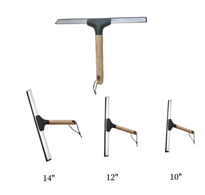 10 Inch/12inch/14inch All-Purpose Shower Wood Window Squeegee for Shower Doors Bathroom Window and Car Glass Cleaning Brush