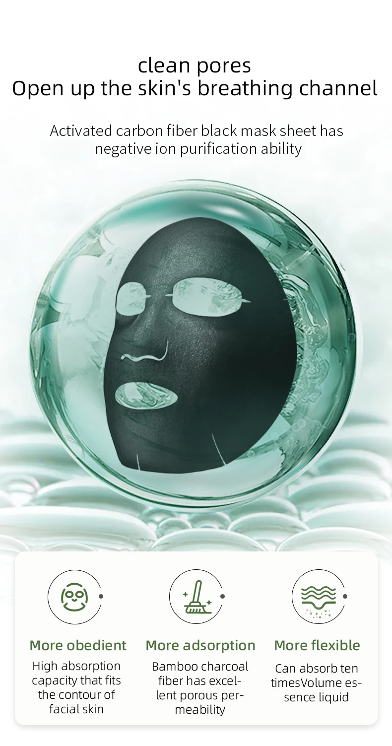 OEM Cosmetic Deeply Cleansing Black Facial Mask beauty mask Chinese Manufacturer