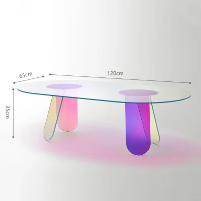 Creative Scandinavian acrylic dazzling tea table light luxury ins net red sofa side table simple fashion round small table