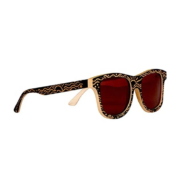 Hot sale cheap trendy rectangle bamboo wooden sunglasses with custom logo