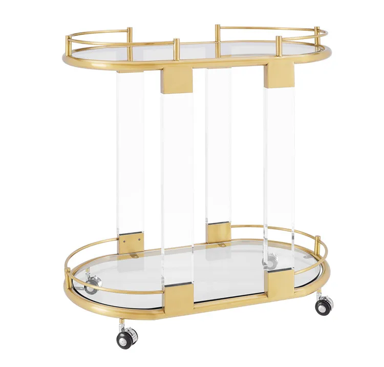 Пользовательский дизайн, прозрачная акриловая Мобильная тележка, многофункциональная тележка