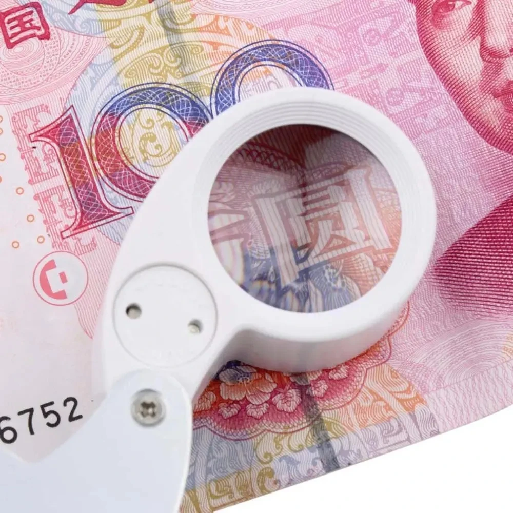 Mini Loupe Illuminated Magnifier Glass Portable Folding Magnifying for Jewelers Stamps Antiques LED Lights