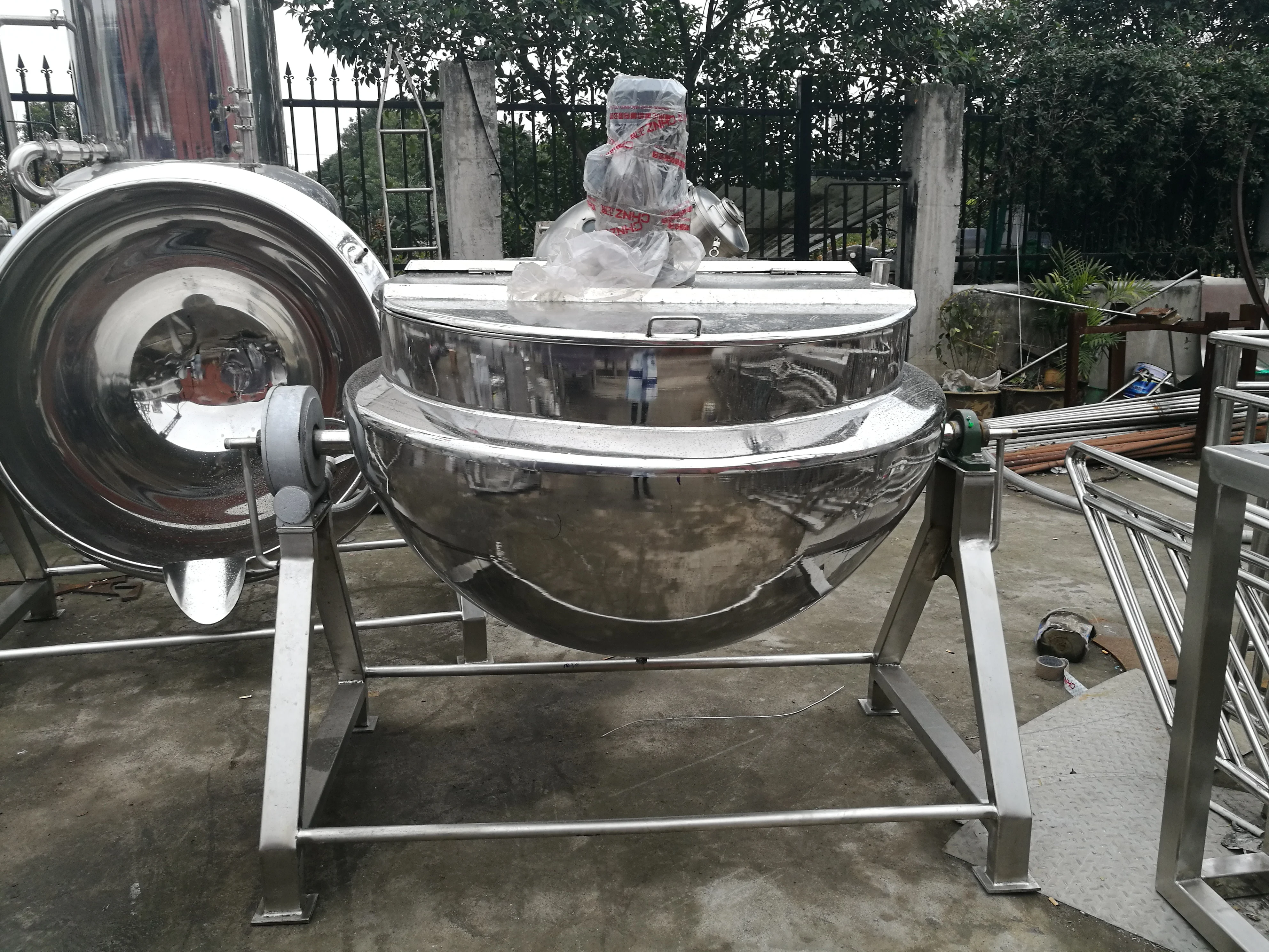 Stainless steel electric/ steam heating jacketed kettle tilting cooking kettle