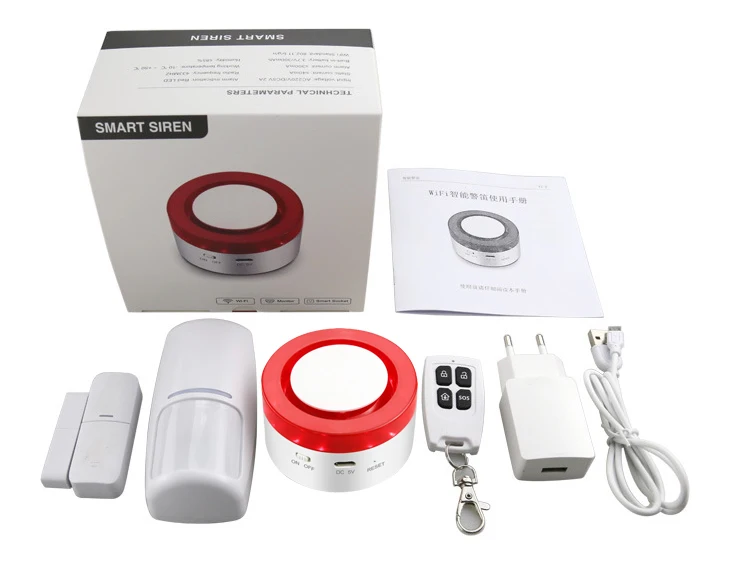 JC smart home security alarm system wifi alarm system home security with window door contact iOS Android APP control