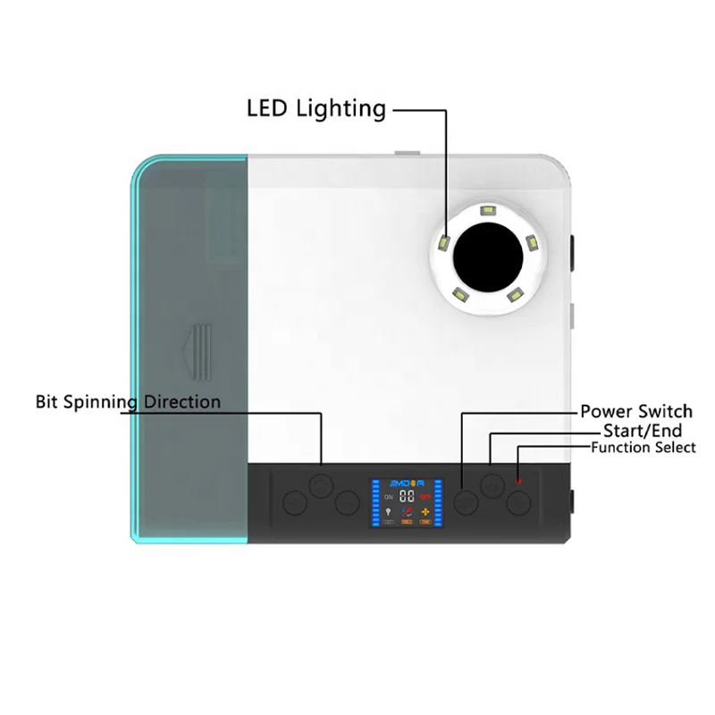 3 In 1 20000RPM Drill Electric Handpiece Machine 60W Polisher With Dust Suction Vacuum Cleaner