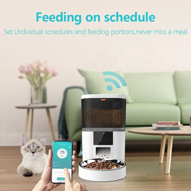 Phone App Control Tuya Smart Wifi Advanced Cat Dog Food Dispenser Automatic Pet Feeder For dog cat