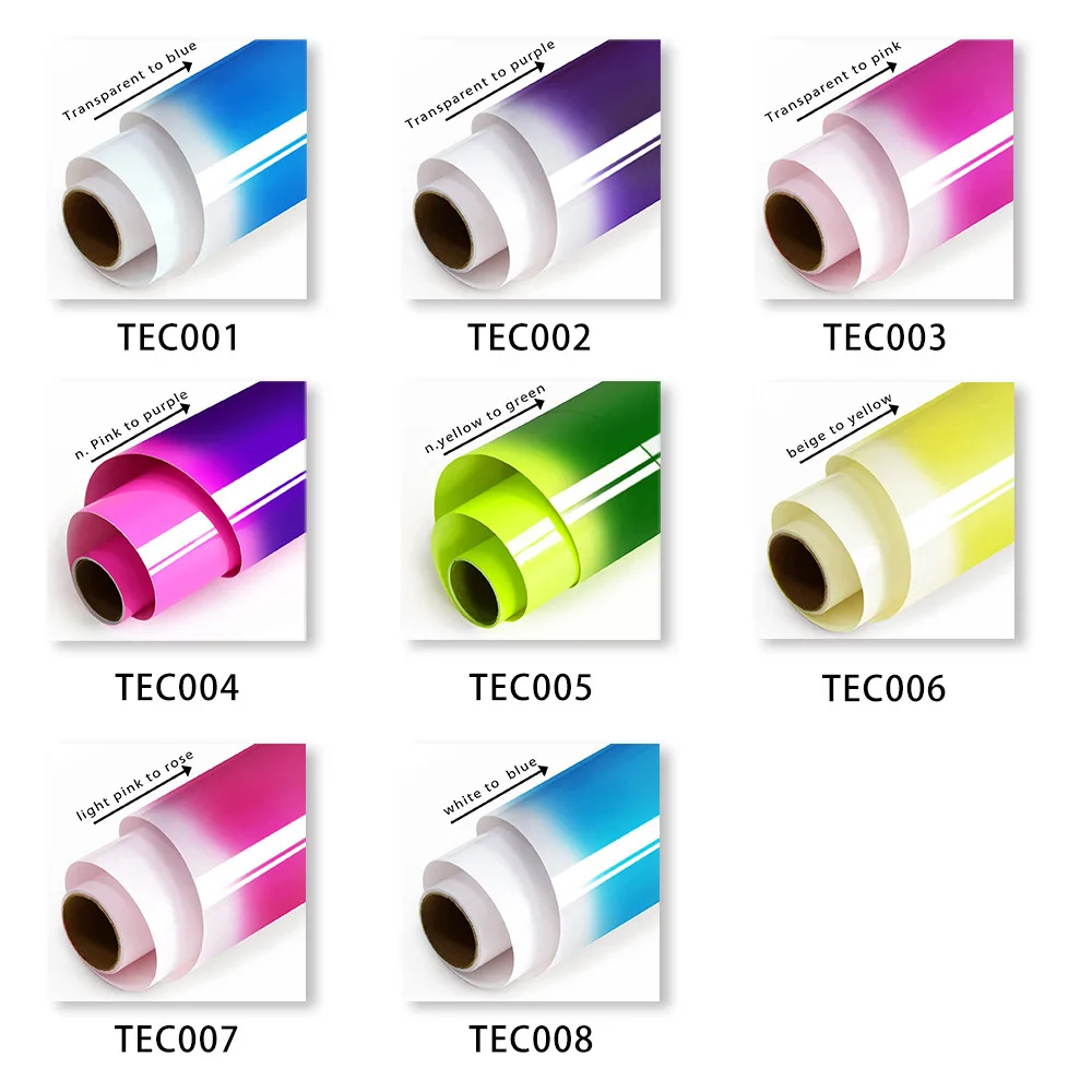 Cold Sensitive Color Change Flex PU Heat Transfer Vinyl Temperature Sensitive HTV For Plotter