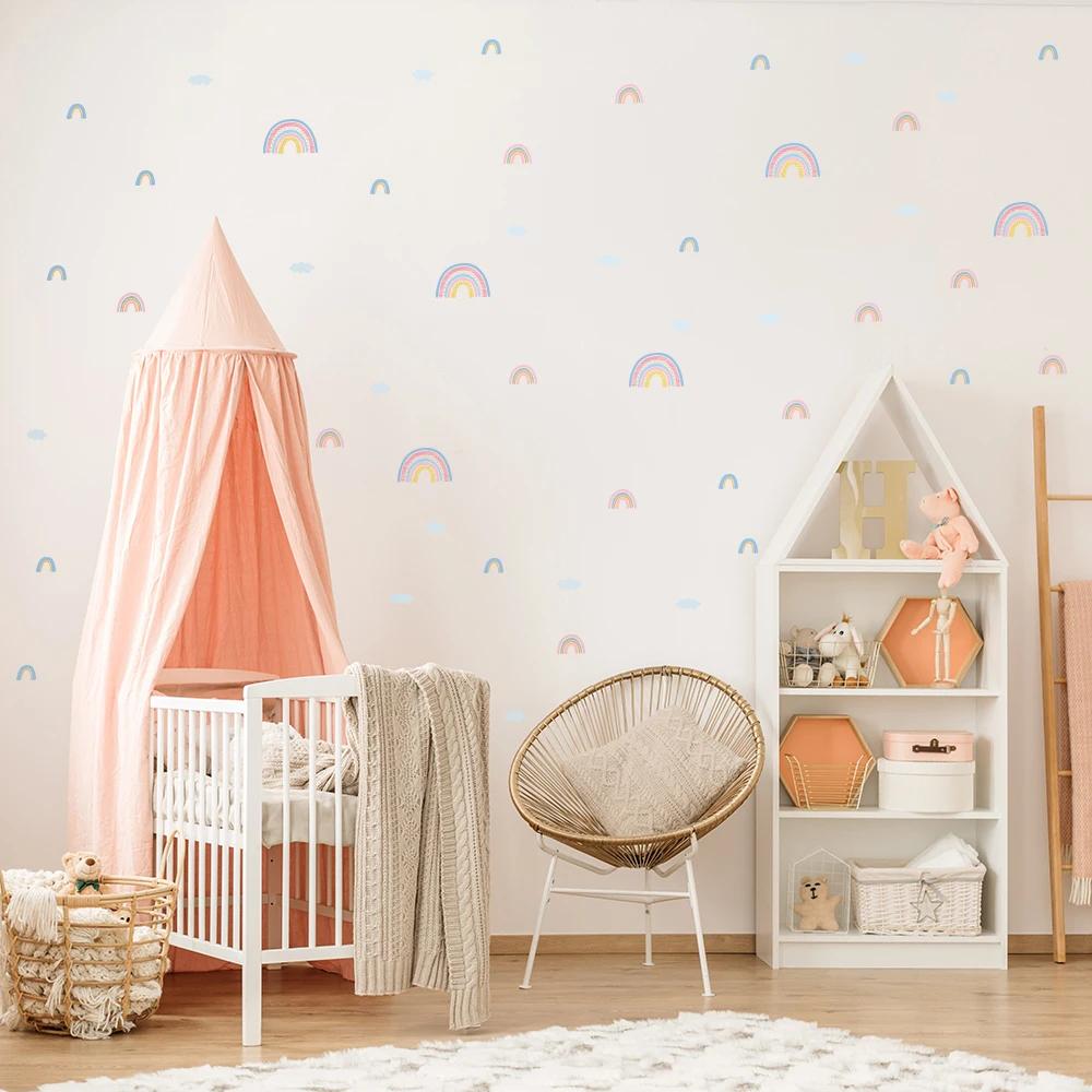  Funlife 2019 Новый Дизайн Радужный стиль Макарон рекламные подарки декоративные наклейки на заказ ПВХ Наклейки для декора общежития