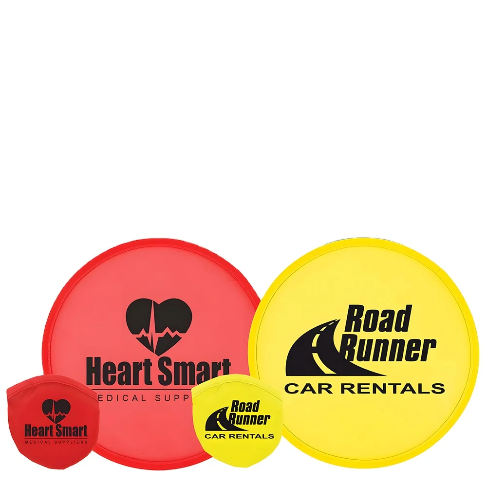 Fold Up Flying Disc w/ Pouch Custom Flying Disc Fan Wholesale Promo Toy Gifts Silk Style Color Printing Weight Material Dog