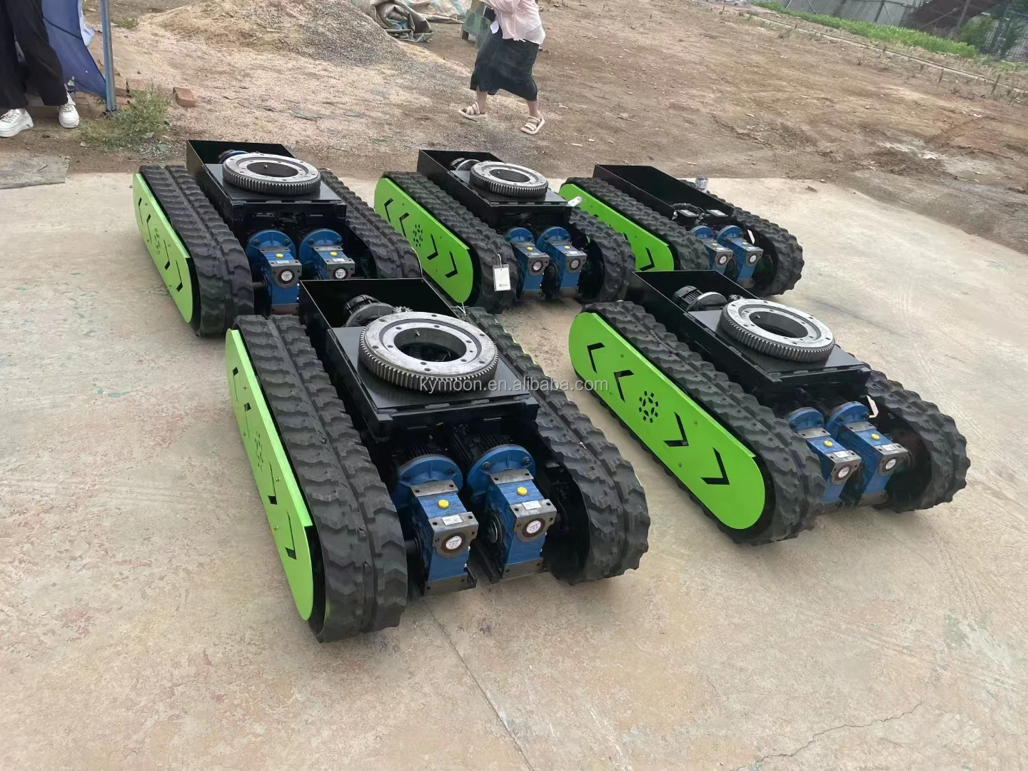 China custom made mini Crawler Load Capacity Rubber Track Undercarriage/Chassis frame rc tracked vehicle
