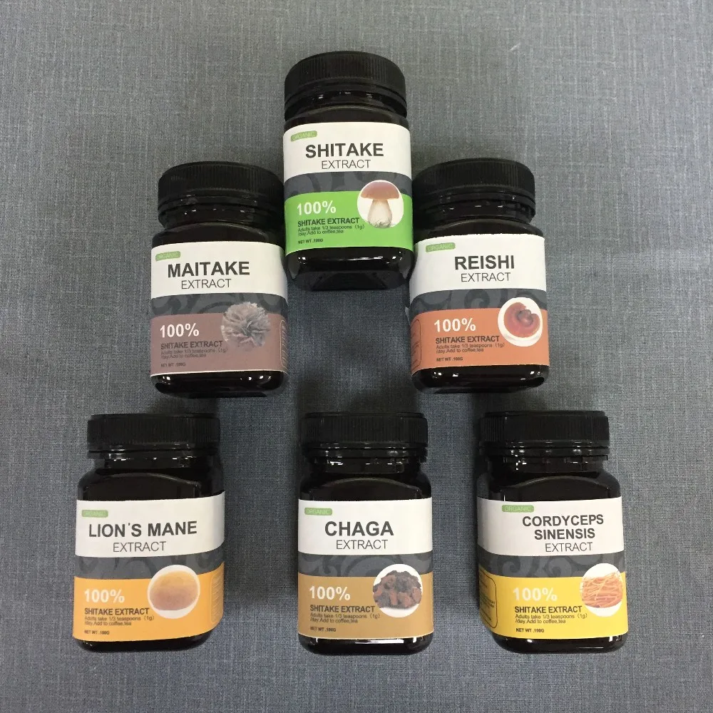 OEM сервис высокое качество травяной экстракт грибов порошок/Chaga Reishi кордицепс и т. д. разнообразные