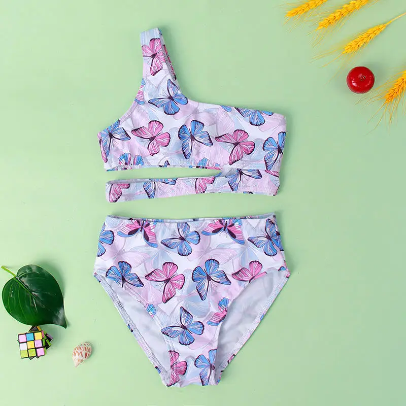 Two Piece Girls Swimwear Little Kids baby girl swimwear wholesale cute kids models infant children swimsuit girl