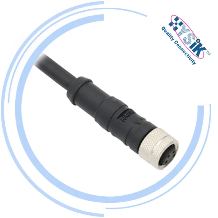 M8 Cable Assembly 2 3 4 5 6 8 Position IP67 Waterproof M8 Sensor Cable PVC Jacket Male Female Straight Aviation Connector 1Meter