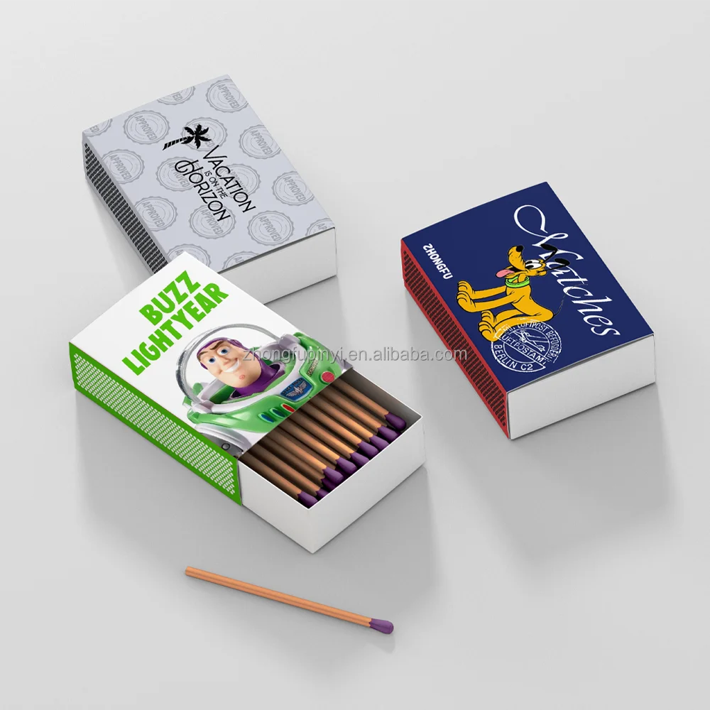 Big Skincare Matches Cardboard Gift Boxes Cigar High Quality Match Box Silver Packaging Custom Logo Match Boxes