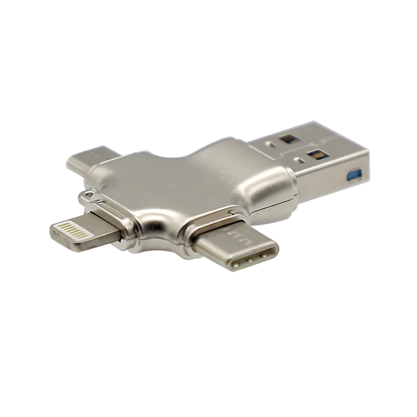 Бесплатный образец 4 в 1 Type-c Mini USB 2 0 устройство для чтения карт памяти OTG TF Card Writer
