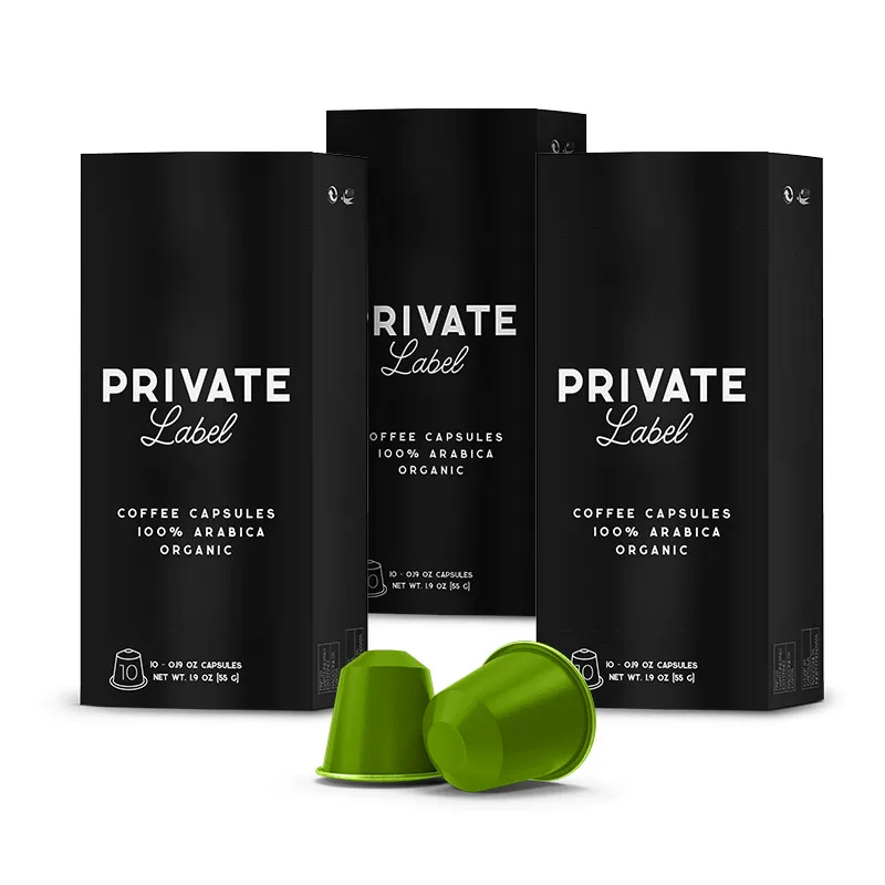 Собственная торговая марка 100% ARABICA, органические капсулы для кофе Nespresso, 10x0,19 унций