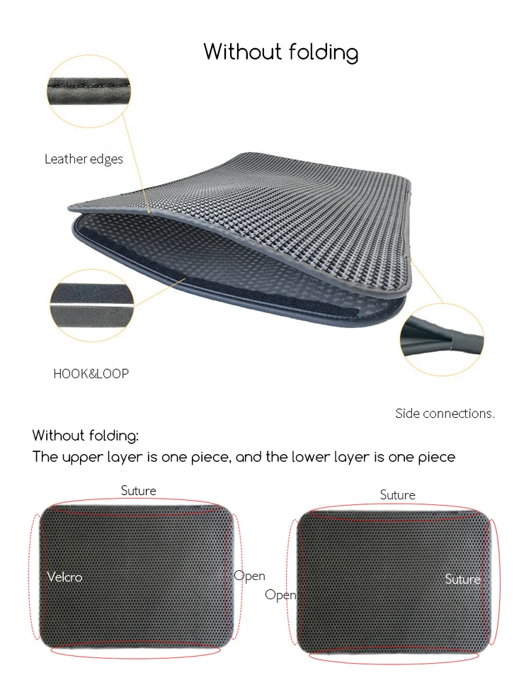 The Cat Sand Mat Cat Litter Trap Mat Honeycomb Double Layer Mat Easy to Clean Disperse Control Cat Litter Box Carpet EVA 10 Pcs