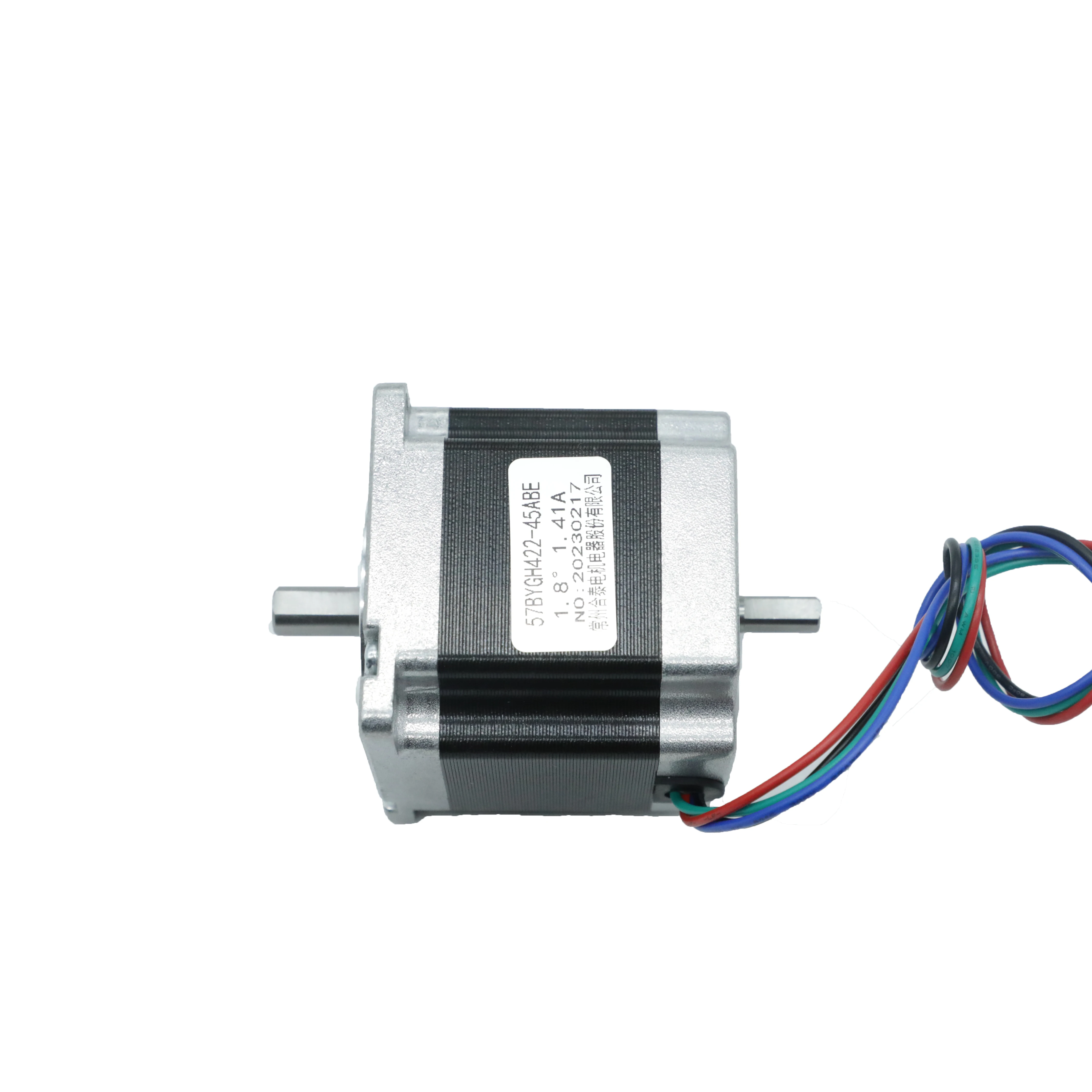 Hetai hot sale 57BYGH series double output shaft efficient torque output customizable 1.25N.m nema23 hybrid stepper motor