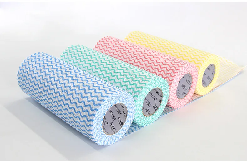 MRTONG Non-Woven Fabric Washing Cleaning Cloth Towels Kitchen Towel Disposable Striped Practical Rags Wiping Scouring Pad