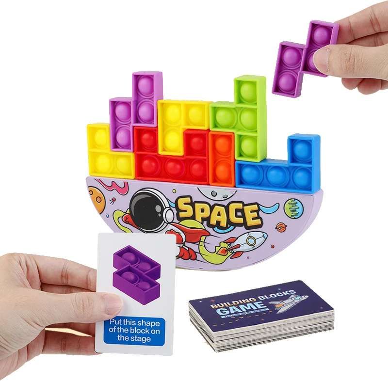 Silicone Stress Relief Toy Tumbler Puzzle Push Pop Bubble Sensory For Children Of Tumbler Fidget Toy