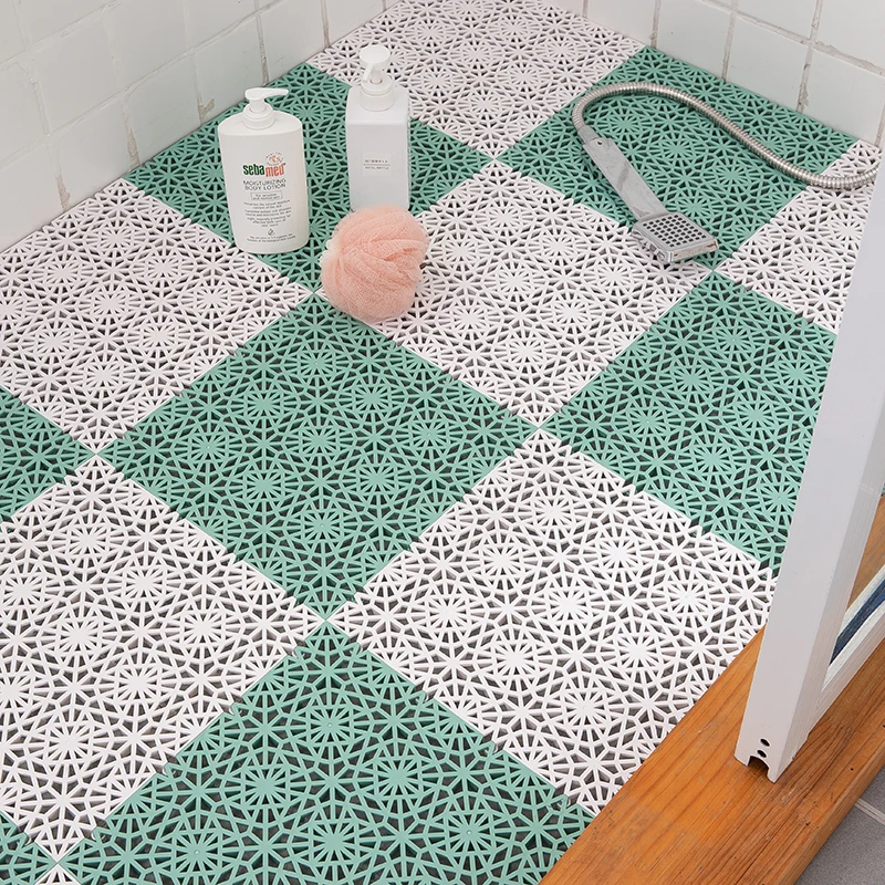 Wholesale swimming pool bathroom floor mat shower toilet gym balcony pvc splicing waterproof non-slip mat