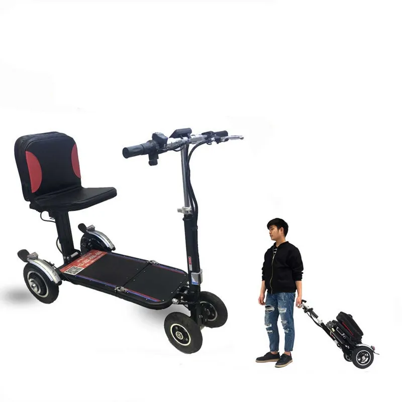 Portable folding disabled 4 wheel electric mobility scooter for elder