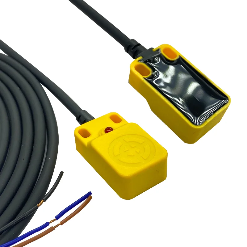 Square PBT Inductive Sensor Switch 10-30V Distance Proximity Switch 3 Wires  NPN PNP  Metal Detection for Automated Warehousing
