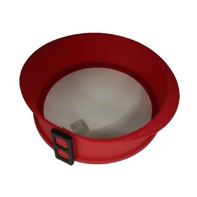 136455 Convenient and detachable baking silica gel cake mould with tempered glass bottom round mousse mold