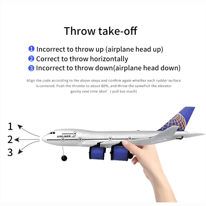 LONGXI 747 rc airplane 3-CH Foam rc model airplane electric plane remote control Jet rc glider toy for kid