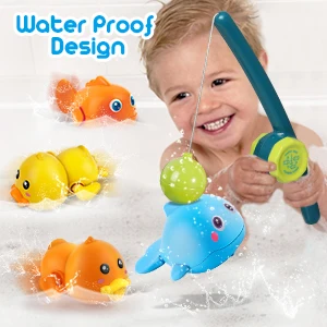 DADI OEM&ODM Hot Sale Toddlers Swimming Fishing Game Toy Water Play 2022 Bath Toys Set Kids Fishing Bath Toy