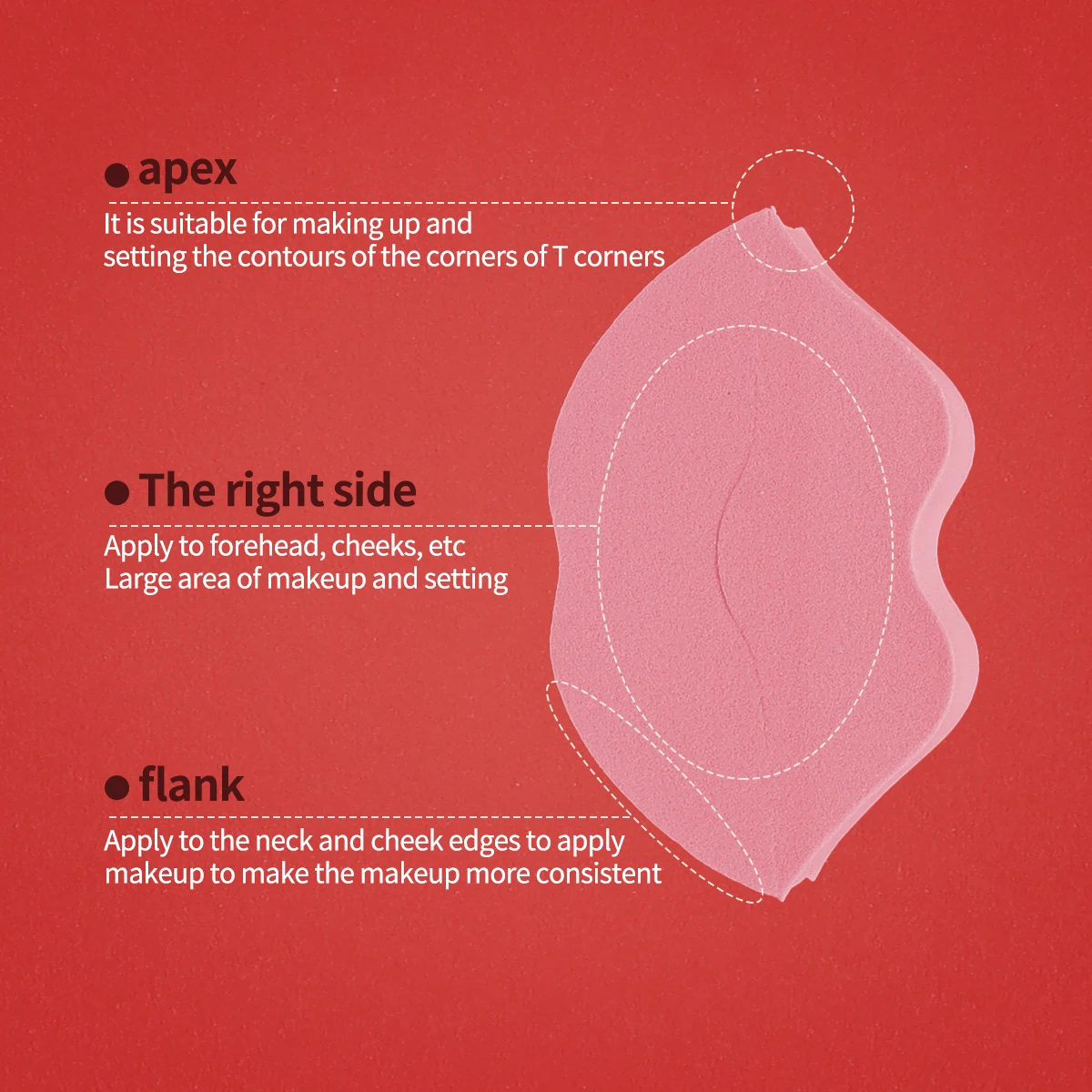 High Quality Soft Cotton Lip Shape Beauty Egg Cosmetic Puffs Washable and for Foundation and Eye Makeup Application