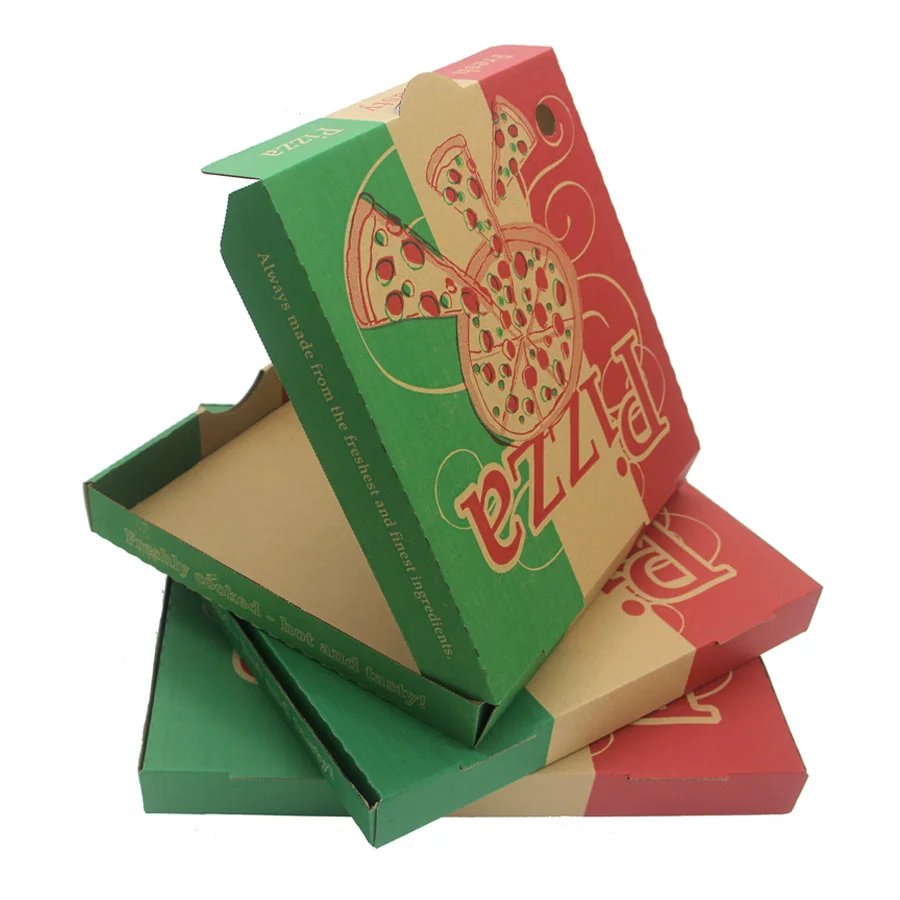 Eco Friendly Wholesale Cheap Paper Takeaway Pizza Box Custom Size Pizza Box Brown On Brown