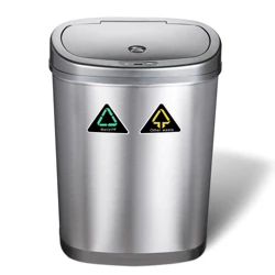 Recycle trash can wholesale 2 compartments automatic trash cans