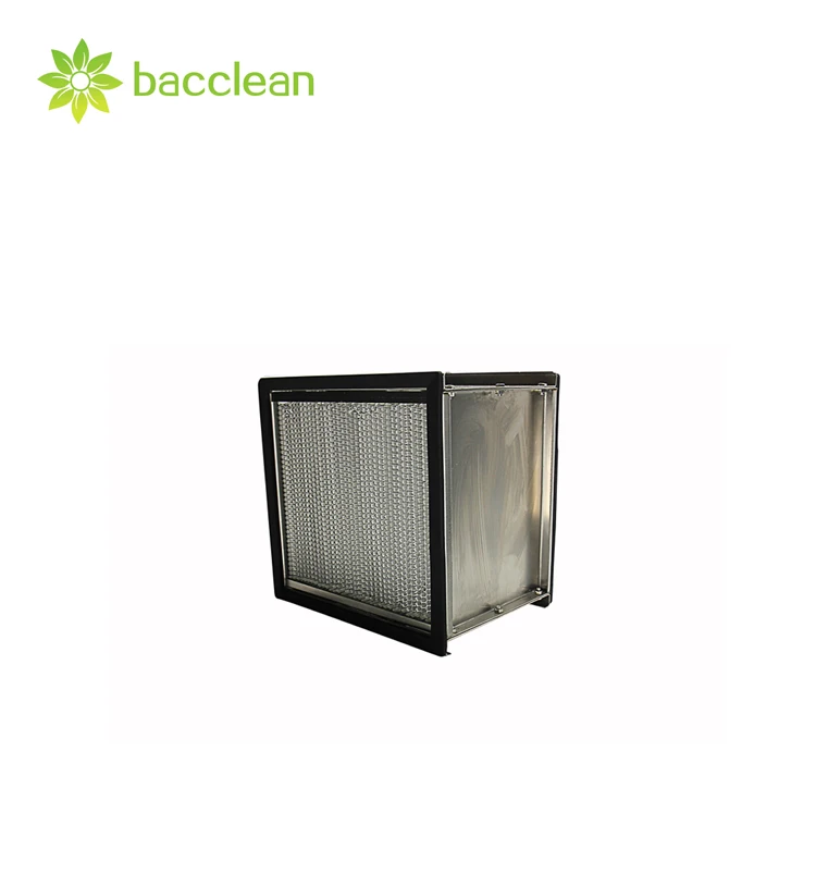 AHU system H13 H14  Paper Aluminum Clapboard Deep Pleat Hepa Air Filter separator HEPA filter