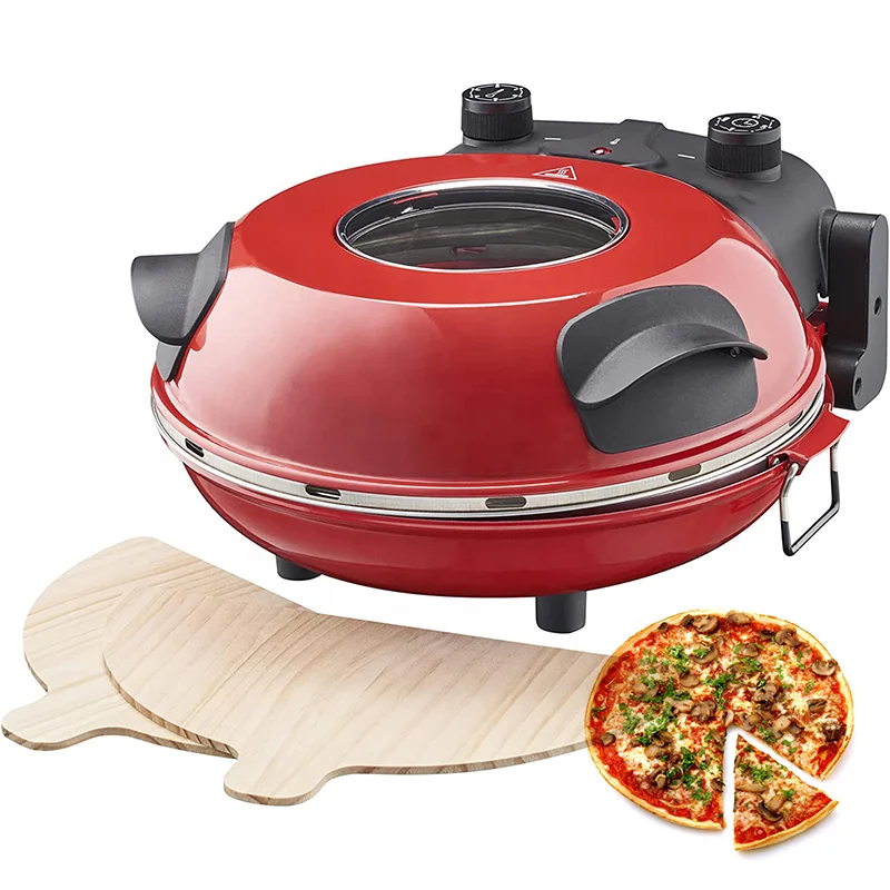 Crust and Authentic Electric Pizza oven making Wooden tasty Pizza with special ceramic stone  pizza maker machine