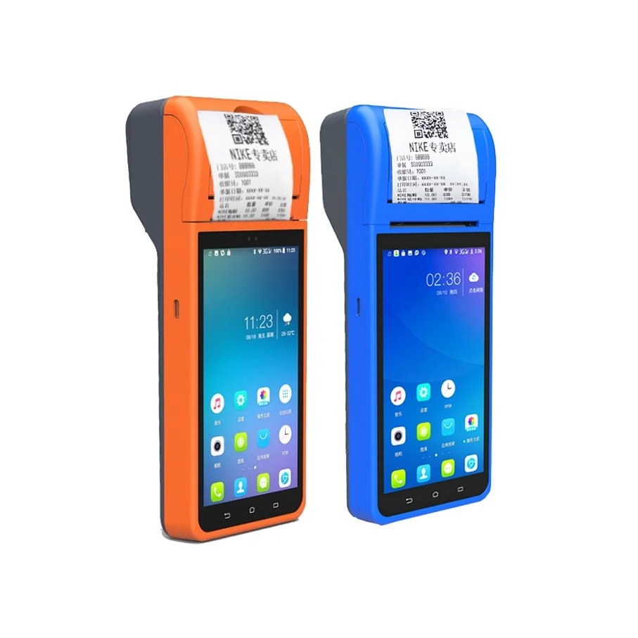 Все в одном портативное умное устройство Android Pos терминал с принтером