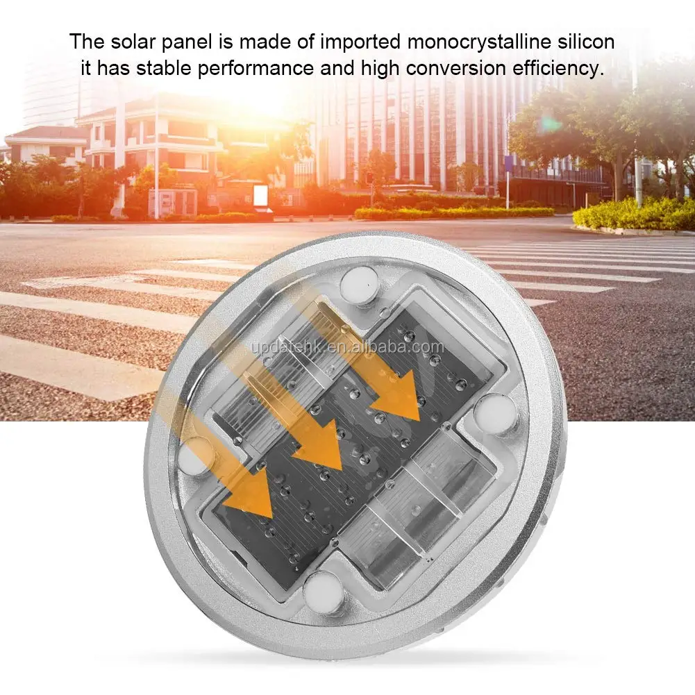 Solar Driveway Dock Lights Outdoor Powered Road Marker Bright 6 LED Step for Deck
