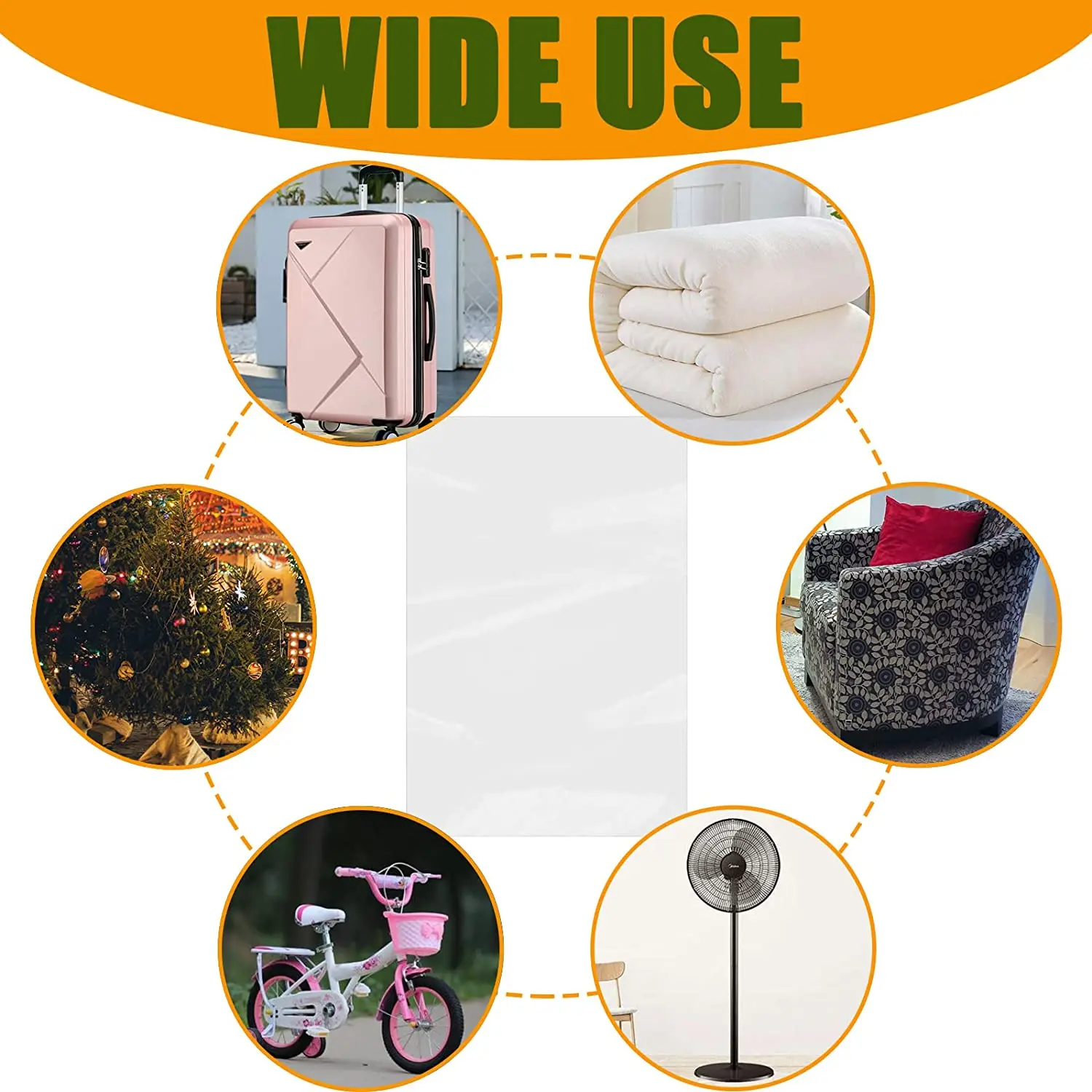 Extra Thick Recyclable Clear Plastic Comforter Storage Bag Dust-proof Large Packaging Bag For Luggage Suitcase