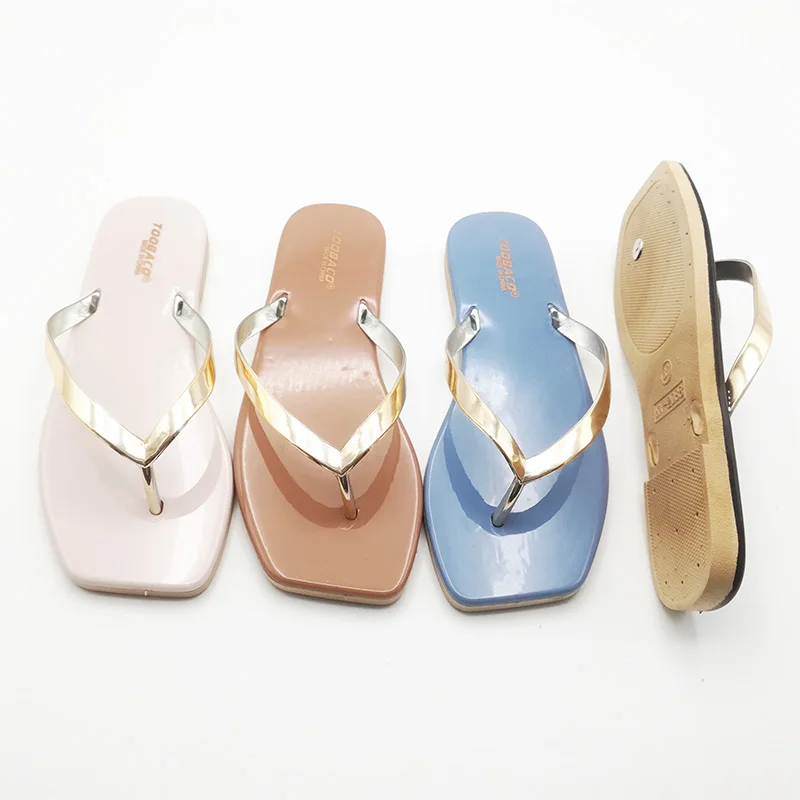 Manufacture Best selling  summer casual flat footwear ladies flip flop slippers