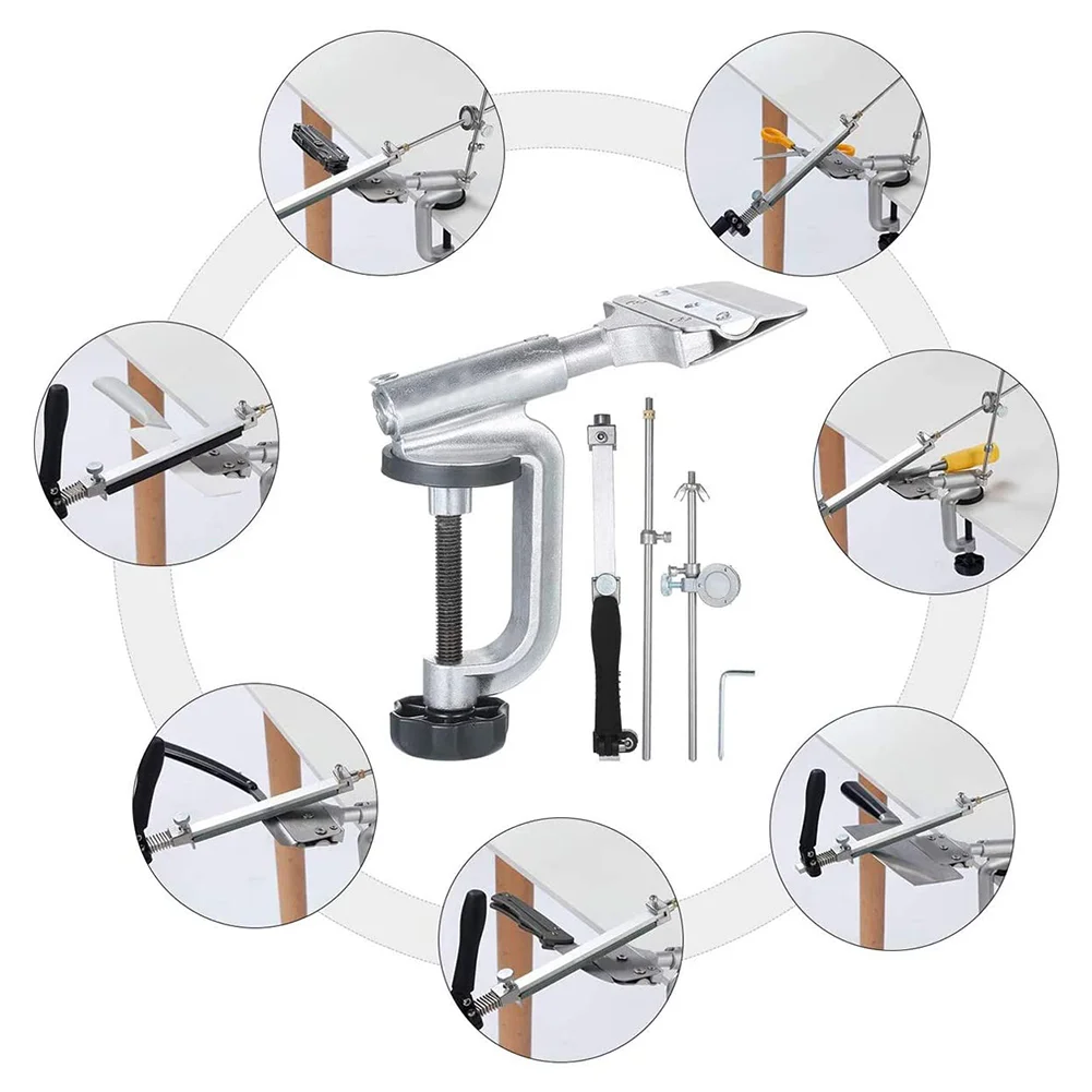 High quality RX-008 Fix Angle Adjustable Knife Sharpener with 6 whetstone for Kitchen