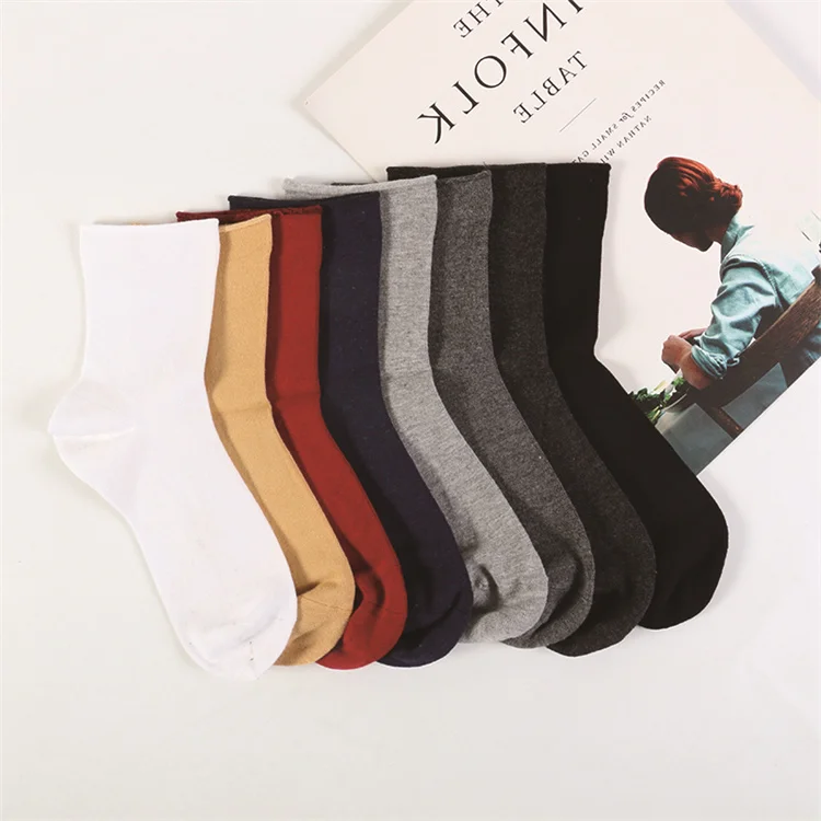 Wholesale Manufacture Customize Black Organic Breathable Men Cotton Custom Seamless Socks