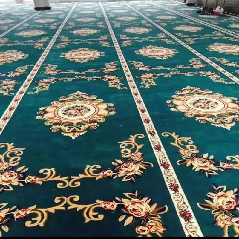 Factory Supplier Prayer Carpet Printed nylon Muslim Wall to Wall  Mosque Floor Custom  Carpets