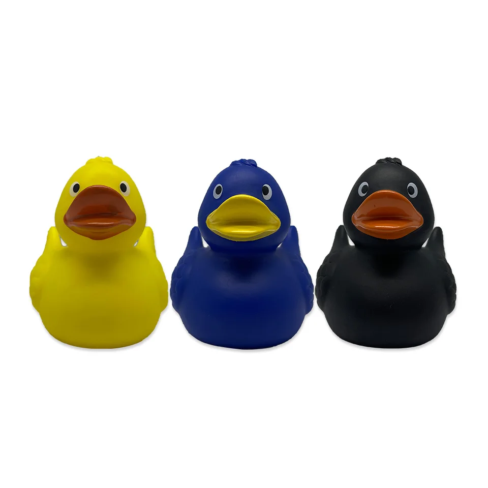 Custom Logo Rubber Duck PVC Plastic Bathroom Toys for Babies Squeeze and Sound Features Variety of Rubber Ducks